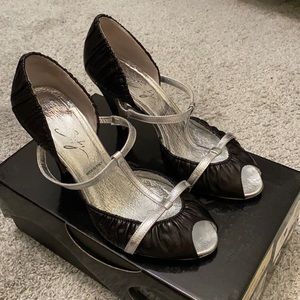 Miss Sixty leather peep toe heels